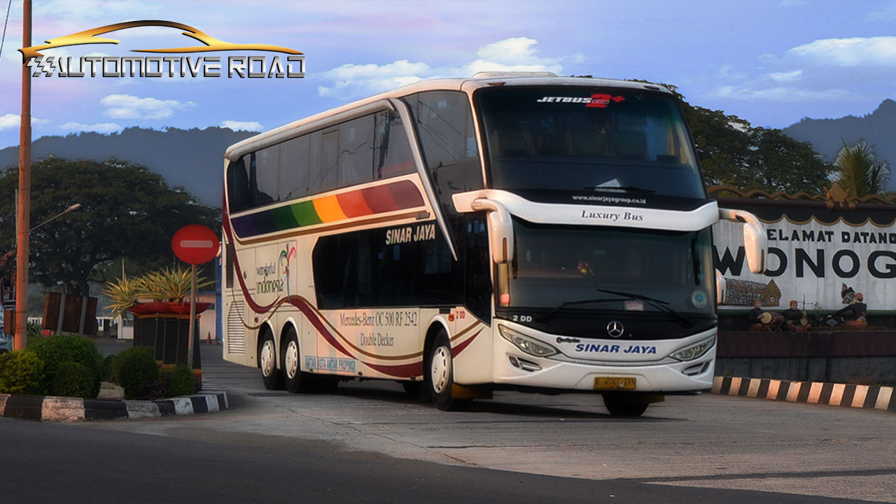 PO Sinar Jaya Alasan Pasang Lampu Sasis di Kaca Belakang Bus